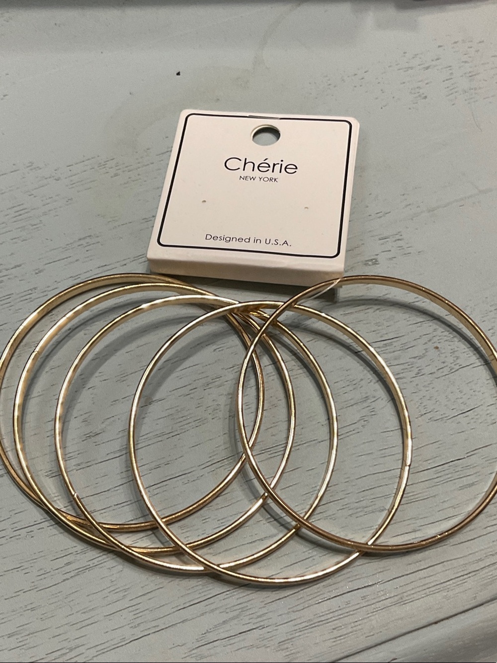 Chérie New York Gold Bangle Bracelet Set